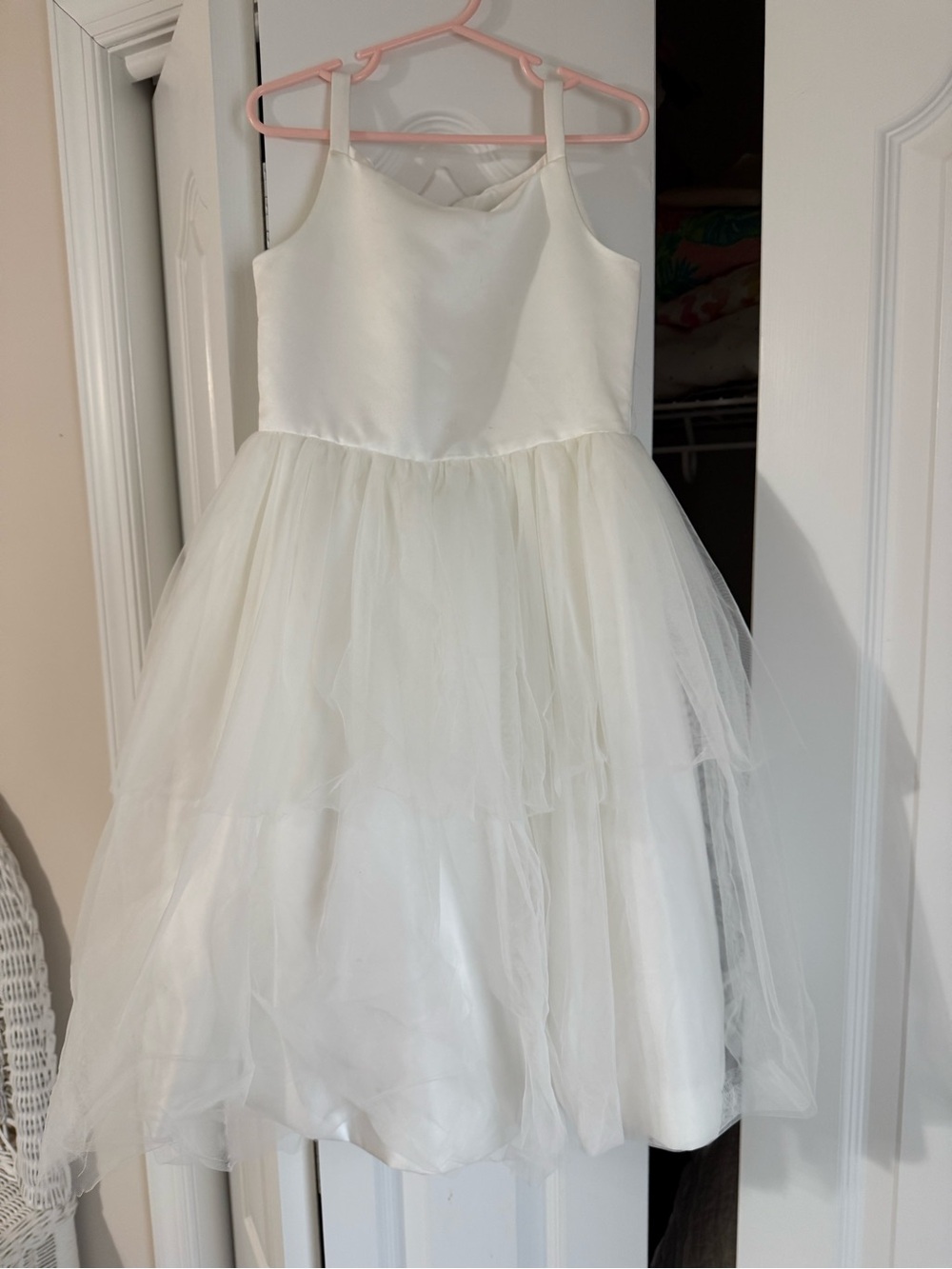 Us Angels White Tulle Formal Dress for Girls